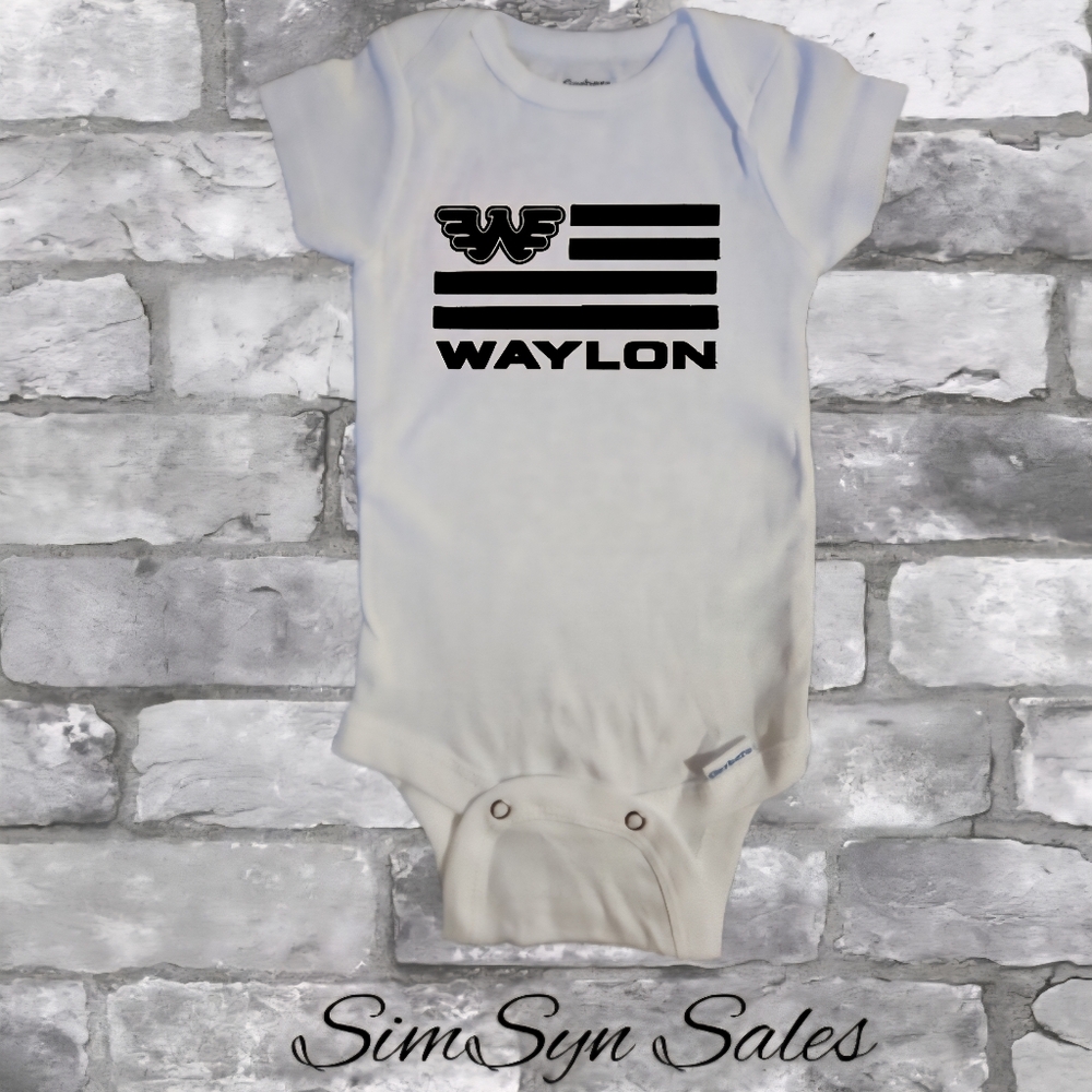 Waylon Jennings Unisex Baby Band Onesie Onepiece Bodysuit 0-3 Months New